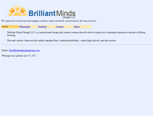 Tablet Screenshot of brilliantmindsdesign.com